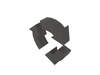 Recycle Symbols v6 006 Low-poly 3D model