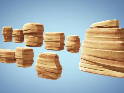 Stylized Cliff   3D model