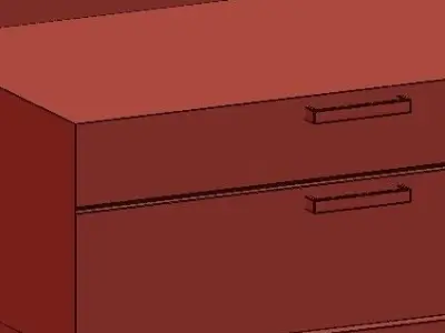 Headboard room with wall and furniture 3D model