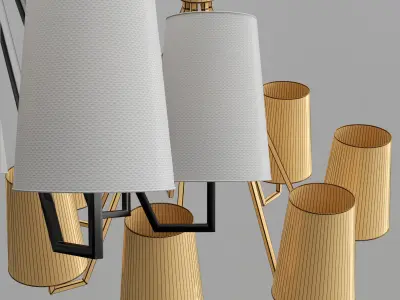 Carson Forged-Iron 7-Arm Chandelier 3D model