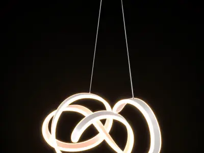 Spiral LED Wave Ceiling 3D model