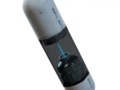 Sci Fi Lab Tube Low-poly 3D model