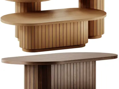 Kave Home Licia Coffee and Side Tables 3D model