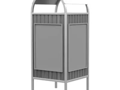 Bin Outdoor Poster Banner 3D model
