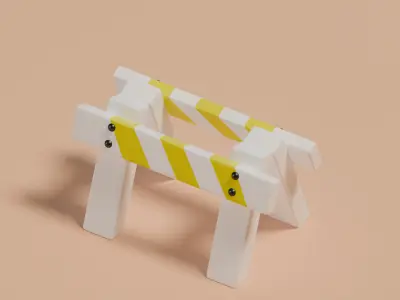 Stylized Street Assets Low-poly 3D model