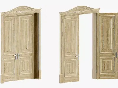 Old wooden doors 3D model