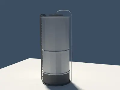 Low Poly Cartoony Silo Model Low-poly 3D model