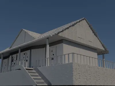 Old Wooden House 3D model