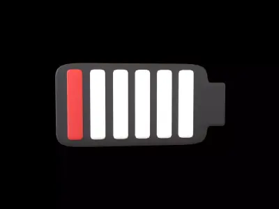 Battery Symbol v3 002 Low-poly 3D model