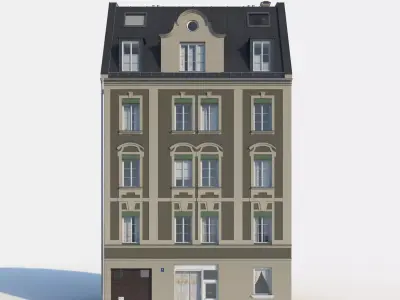 Residential City Building - Row - 05 - Detailed Dormer 3D model