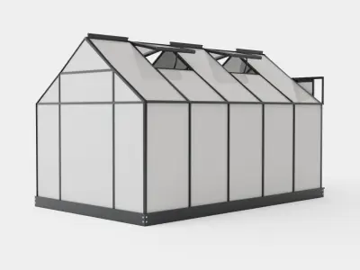 Greenhouse Venus 6200 Glass Black Low-poly 3D model