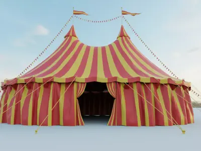 circus tent 3D model