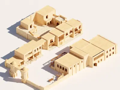 ancient desert building 3D model