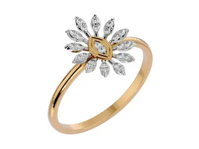 Light Minimalist Diamond Ring 3D print model 37