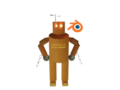3D Mokojin Low-poly 3D model