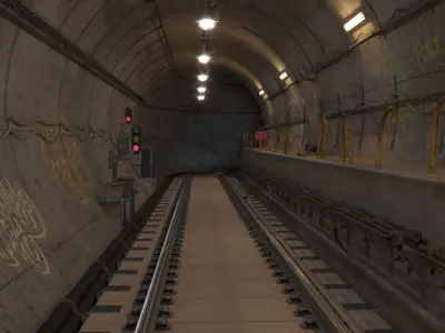 Subway Tunnel 3D model