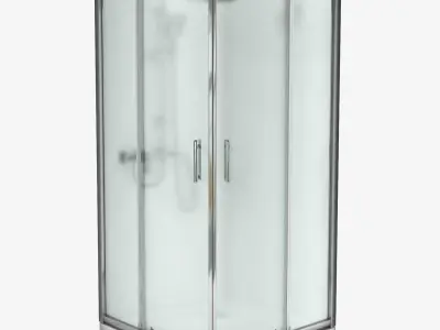 Semi-circular Shower Cabins 3D model