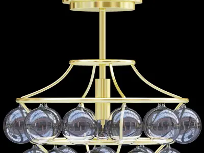 Currey and Company Astral Pendant 3D model