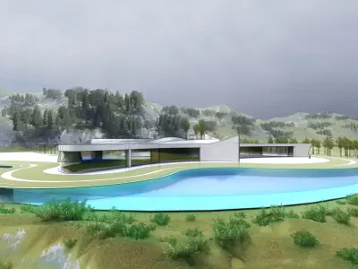 Metaverse House Design Modern House Design Low-poly 3D model