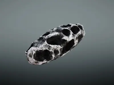 Asteroid rock Low-poly 3D model