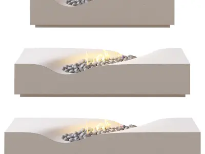 PAOLO fire table by Lumacast Low-poly 3D model