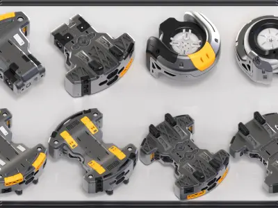 Hard Surface Sci-Fi Kitbash 350 DETAILS 3D model