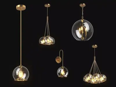 729 Sferico Lightstar Collection of Modern Lamps 3D Model Pack