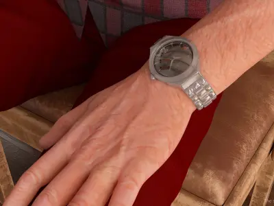  Elderly Man Wear Classic Business Attire Rigged for Maya 