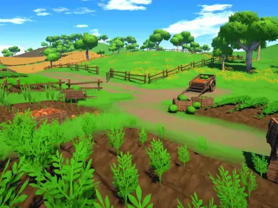 Stylized Fantasy RPG World Bundle 3D Model Pack