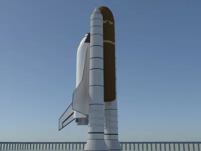 Space shuttle Low-poly 3D model