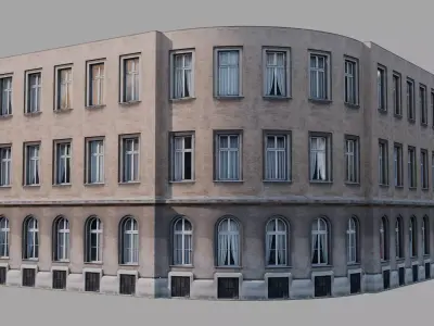 Modular classical facade 2 Low-poly 3D model