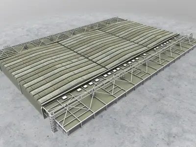 LFMN Cargo Terminal  Low-poly 3D model