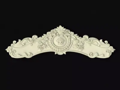 dekor shabby chic ornate crown molding 3D model