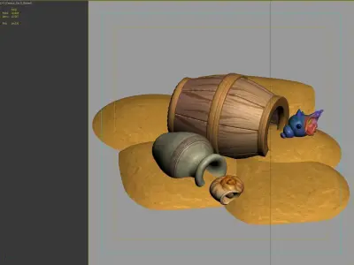beach sand sculpture 3D model