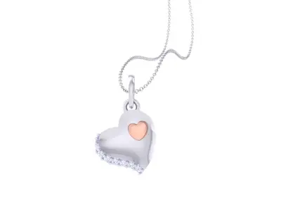 Kids Heart Pendants 3dm STL OBJ FBX Renders Details 3D print model