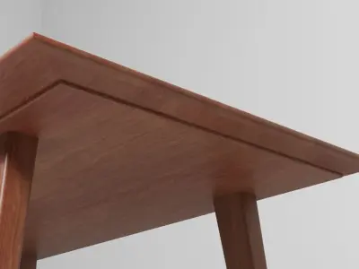 Dark Wooden Dining Table 3D model