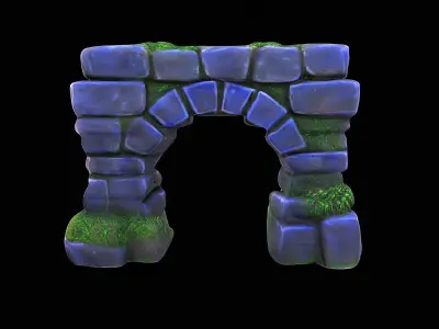 stylized stone arch 3D model purchase