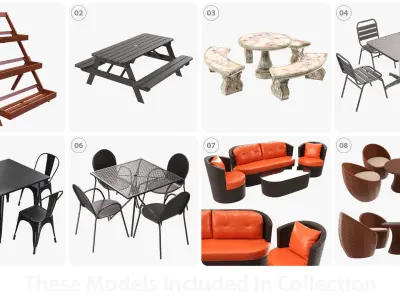Outdoor furniture 3D model