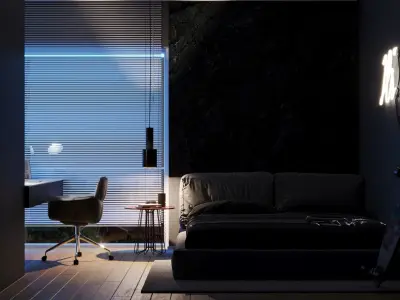  black teen room 3D model