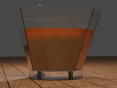 alcohol glass Low-poly 3D model