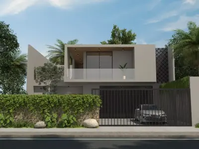 Realistic House Exterior 3D model