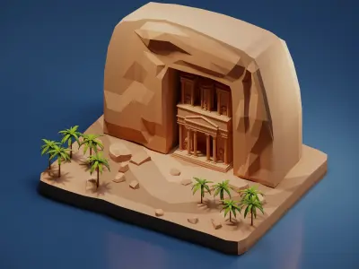 Petra 3d Model Low-poly 3D model
