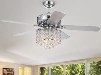 Wethington Blade Crystal Ceiling Fan  3D model