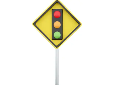 3d  svetofor  cartoon icon 3D model