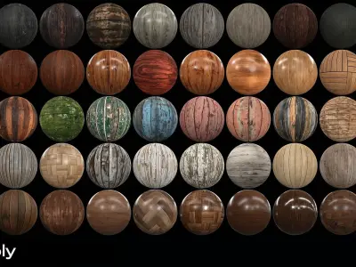50 Realistic Wood Material Pack - PBR Textures Texture