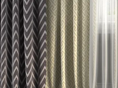 Curtain Set 195 3D model