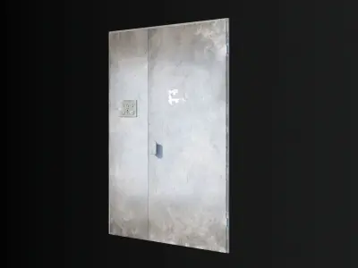 Metal Door  PBR  VR   AR  low-poly  3D model