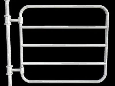 Barrier Gate - PBR - Metal Textured Low-poly 3D model