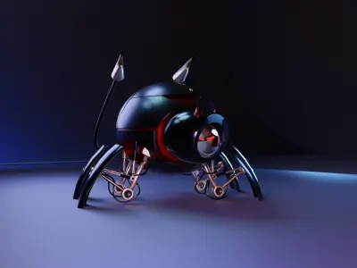 wild cat robot 3D model