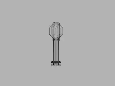 Low Poly Monochrome Elegance Street Lamp 3D model